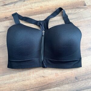 PINK Victoria's Secret Black Zip-Front Active Bra
